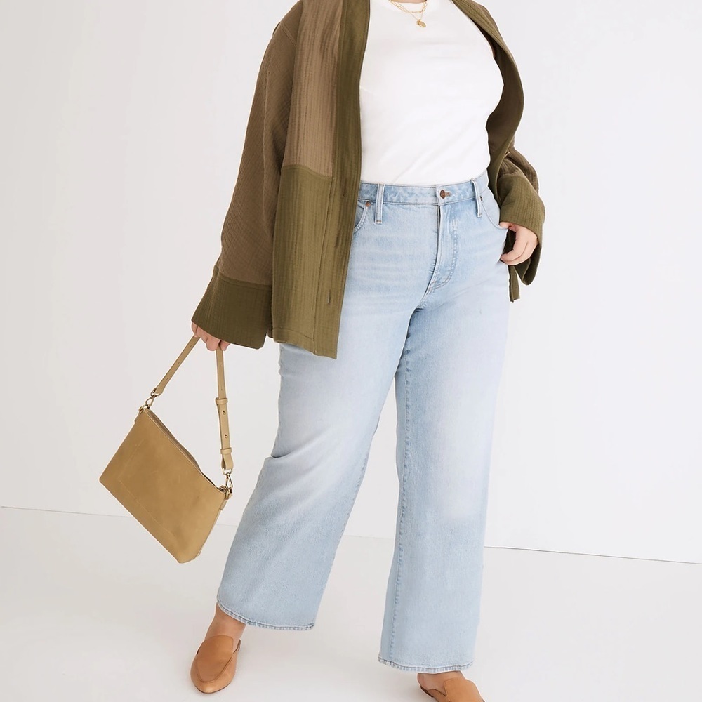 Madewell The Plus Perfect Vintage Wide-Leg Crop Jean in Edmunds Wash Sz 26W NWT